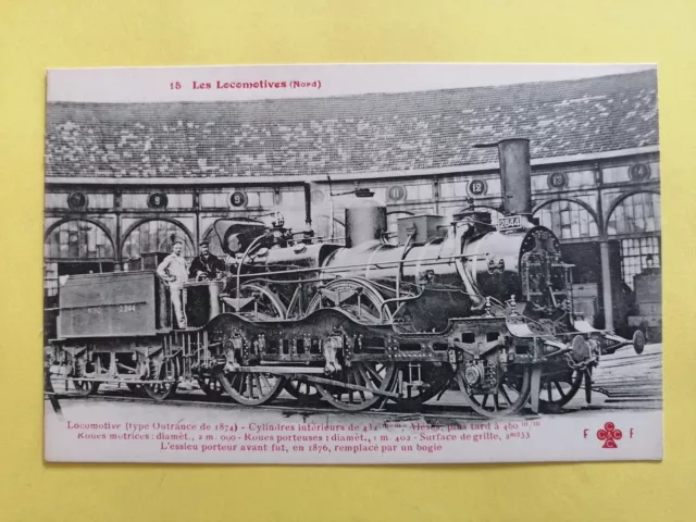 cpa LOCOMOTIVE Type OUTRANCE de 1874 TRAIN des CHEMINS de FER du NORD RAILWAY