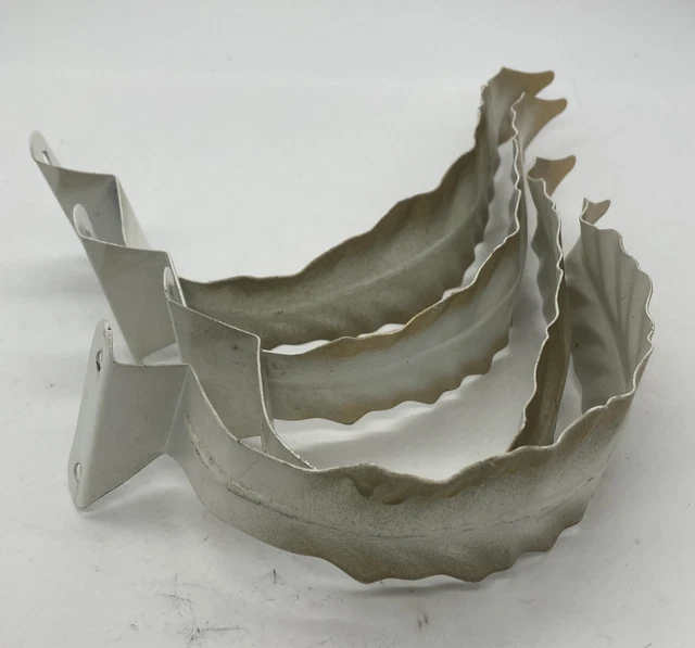 Vintage Metal Art Deco Leaf Curtain Tie Backs lot of 4