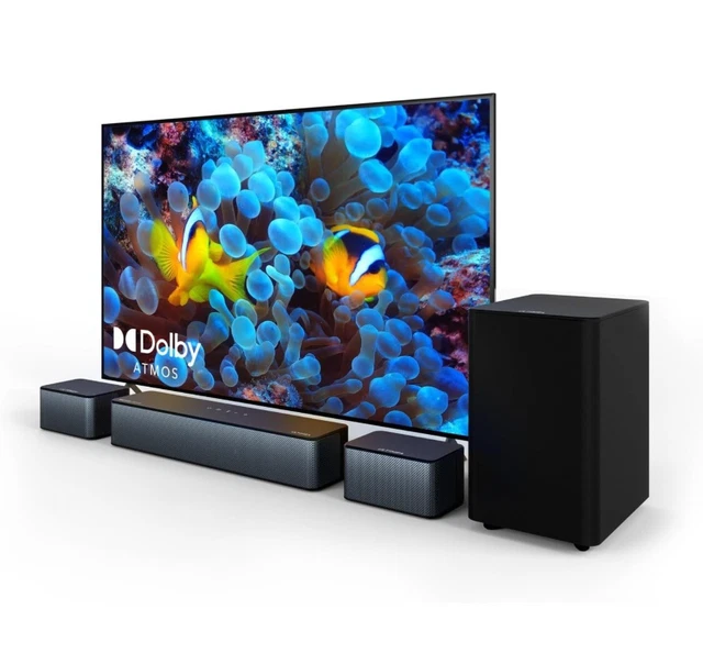 ULTIMEA D60 5.1 Dolby Atmos Soundbar with Wireless Subwoofer & Surround ...