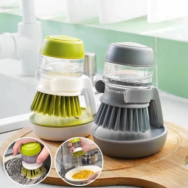 Auffüllbare Spülbürste Küchenbürste Mit Halter Seifenspender Reinigung Geschirr