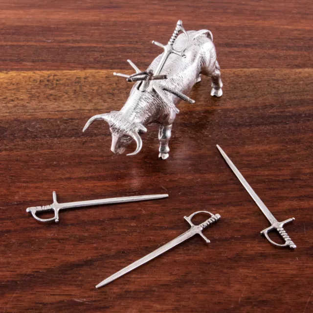 Figura Española 915 Plata Entre Obras Pick Caddy Bull Forma Y 5 Picos De Espadas
