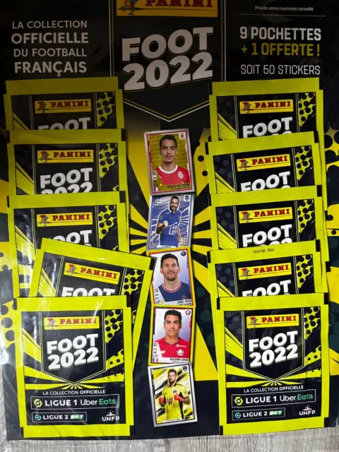Blister Panini 9 Pochettes Packets Foot 2022 Sealed  + 1 Offerte Mint New