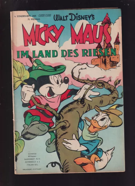 Micky Maus Sonderheft 1953 Nr. 4 guter Zustand - Micky Maus im Land der Riesen
