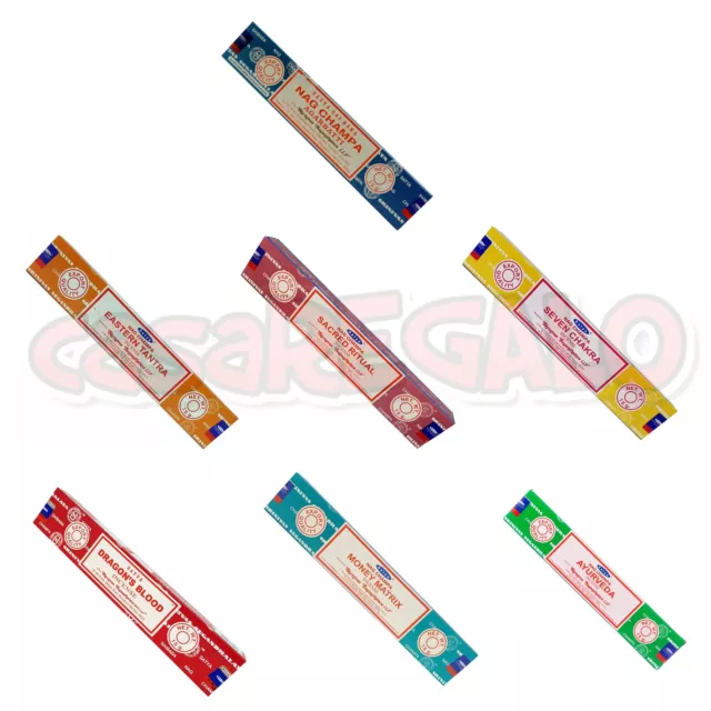 FRESH Nag Champa Satya Incense Sticks 15g x 7 Boxes Mixed Variety Pack - Set 3 3