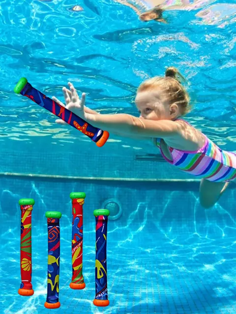 5 Stück Unterwasser-Tauchspielzeug Tauchstöcke Schwimmbad-Spielzeug-Spiel