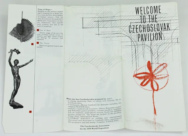 Welcome To The Czechoslovak Pavilion Expo 70 Osaka Japan Color Folding Brochure