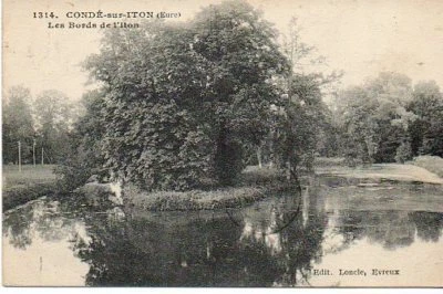 CPA 27 CONDE SUR ITON les bords de l'iton