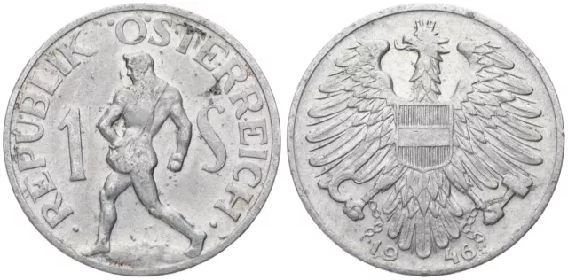 Republik Österreich - Austria 1 Schilling 1946-1957 - verschiedene Jahrgänge