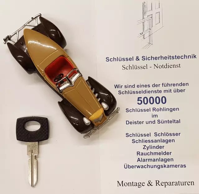 Oldtimer Ersatzschlüssel für Mercedes Benz  HU 39 P