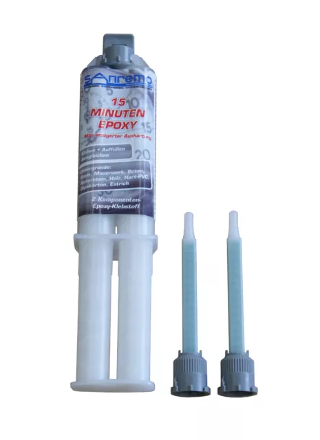 Sanremo 15 Minutos Epoxy 25ml + 4 Mischdüsen Resina Epoxídica Pegamento