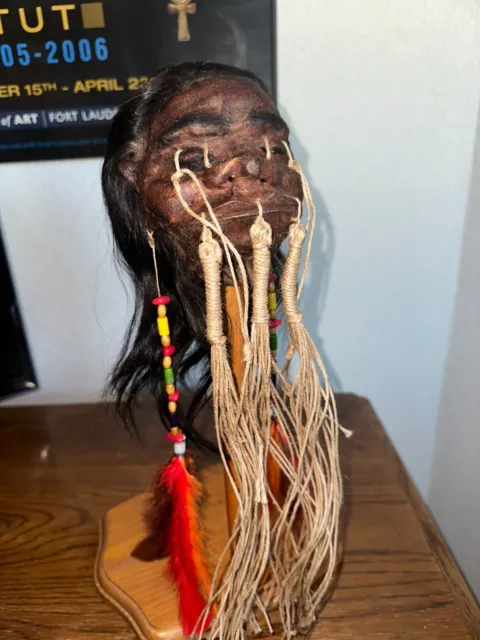 TRIBAL WARFARE JIVARO SHRUNKEN HEAD-Tsantsa