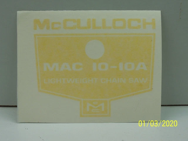 Proline Saw Dust Guard Cover For McCulloch 10-10 Chainsaw - Replaces 87674, 214192