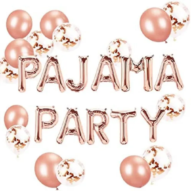 PIGIAMA PARTY lattice oro rosa pigiama decorazioni festa bambina