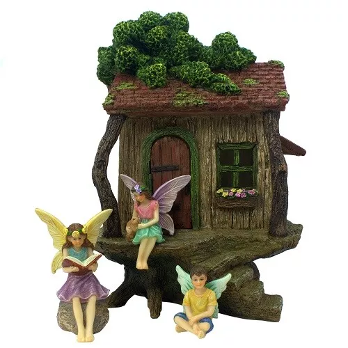 Fairy Garden House & Accessories Set with Miniature Decor Ornaments Figurines