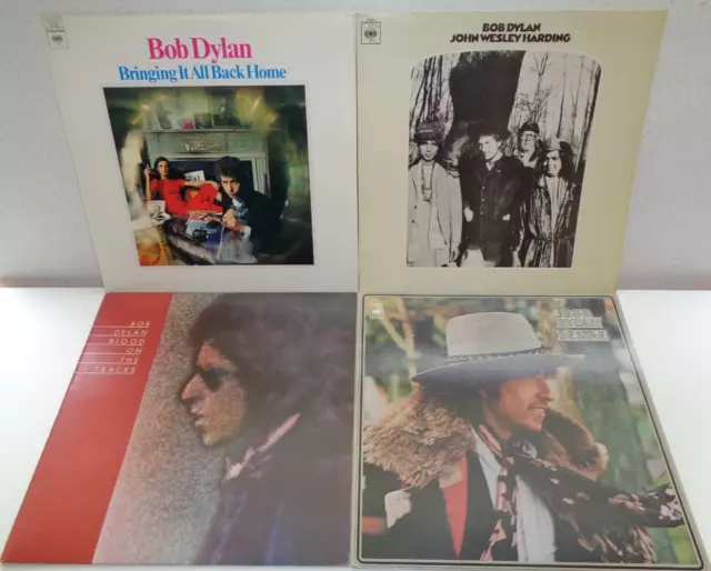 Bob Dylan...set Of 4 Uk Press* N/Mint Vinyls Joblot Collection