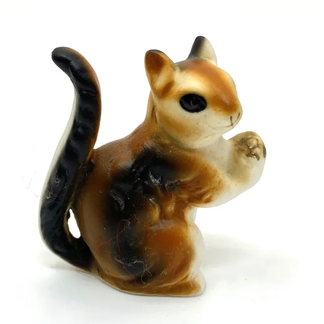 Vtg SQUIRREL Miniature Ceramic Porcelain Figurine