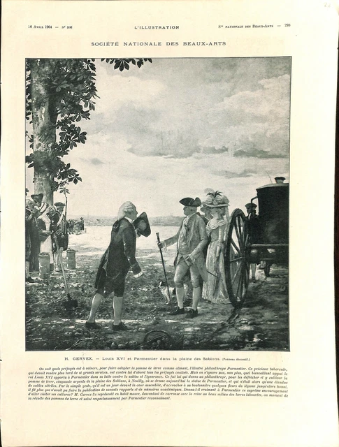 Louis XVI et Parmentier plaine des Sablons Henri Gervex ILLUSTRATION 1904