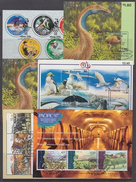 NEW ZEALAND 1996/99 COLLECTION OF x18 DIFFERENT USED MINI SHEETS (ID:083/D63917)