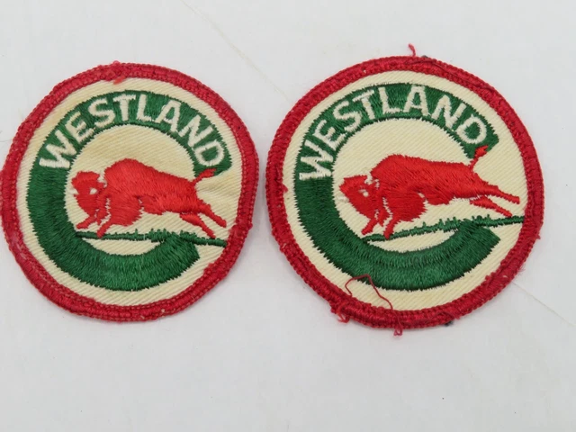 2 Vintage Westland Oil Co Minot North Dakota Uniform Patches