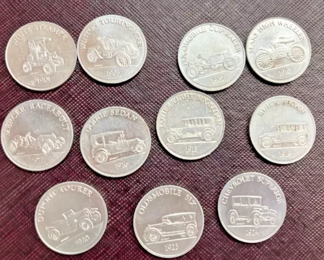 Antique Car Coin token  - Sunoco Advertising collectors Lot of 11