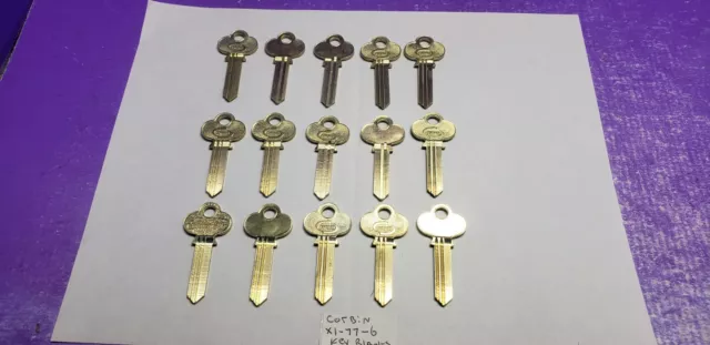 15 Assorted Corbin X1-77-6  Locksmith Original Corbin  Key Blanks New Old Stock