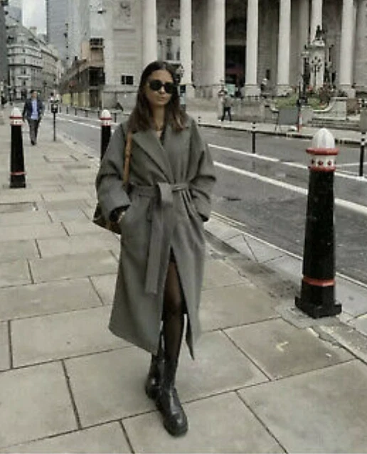 Zara wool deals wrap coat