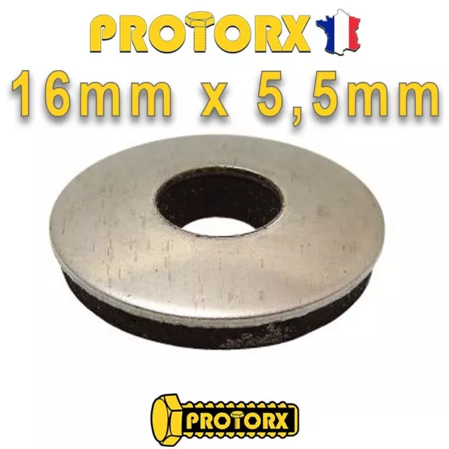 RONDELLE ÉTANCHÉITÉ 16 x 5,5mm | 10 à 50pcs | INOX A2 - Joint EPDM (Caoutchouc)