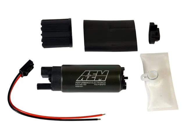 GENUINE AEM 50-1000 340LPH Intank EFI Fuel Pump w/ Strainer + Install Kit