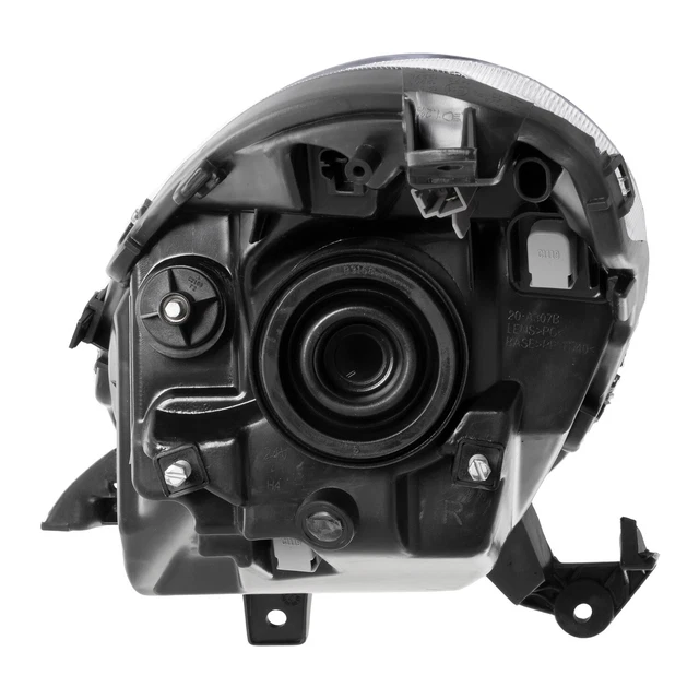 Phare Avant Droit H4 Noir/Chromé Pour Nissan Micra K12 Phase 3 (2007-2010) – Qualité OEM