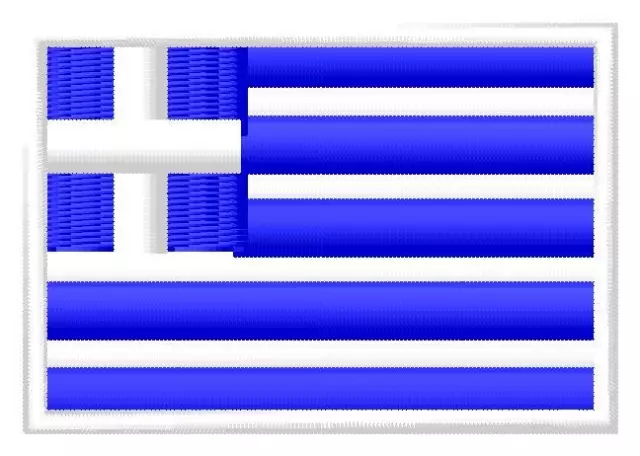 Flag Greece Grèce Drapeau ecusson brodé patche Thermocollant iron-on patch