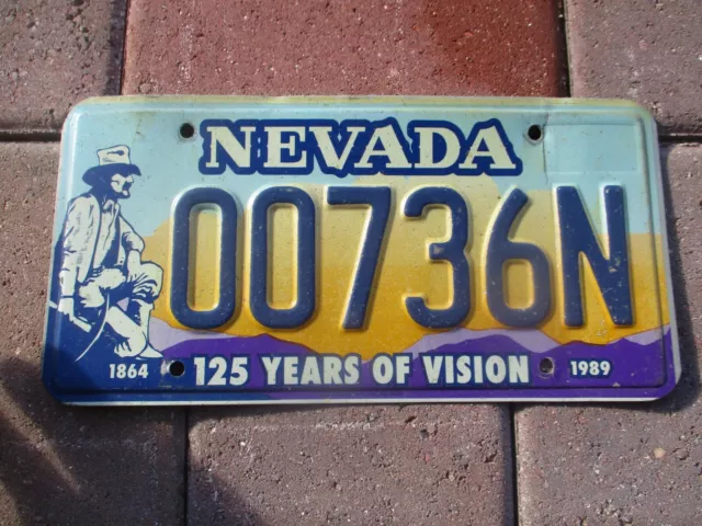 Nevada 125 Years of Vision license plate #  736N