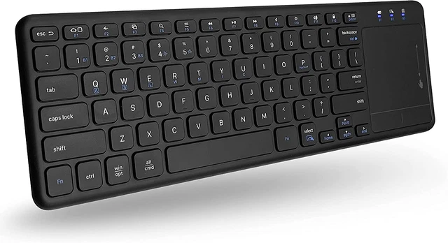 Macally Bluetooth Keyboard with Touchpad for Easy Media Control - Perfect TV Wir