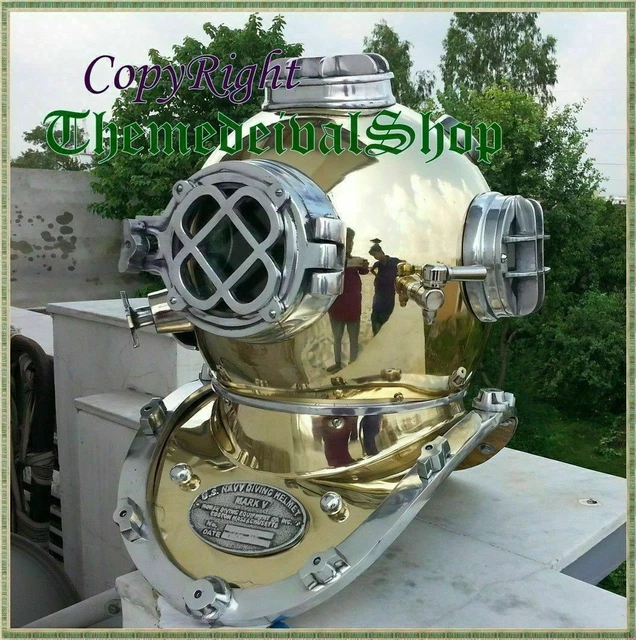 Casque De Plongée Marine Vintage En Laiton Massif Avec Porte-clés FLIS, Neuf