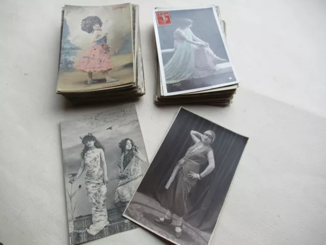 Lot de 115 Cartes Postales Anciennes - Artistes / Spectacle / Théatre / Cabaret