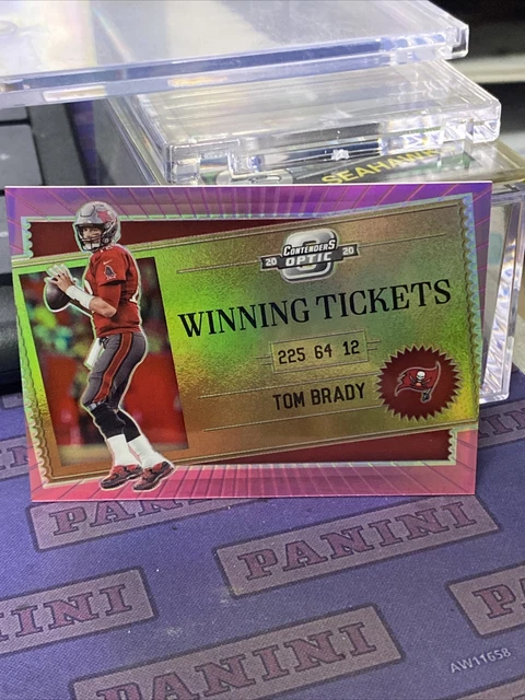 2020 Tom Brady Optic Contenders Winning Tickets Pink Refractor #/75