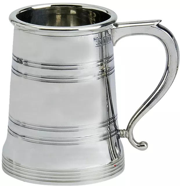Pewterware 1 pint Tankard Traditional Shape Beer Mug Ideal for Engraving