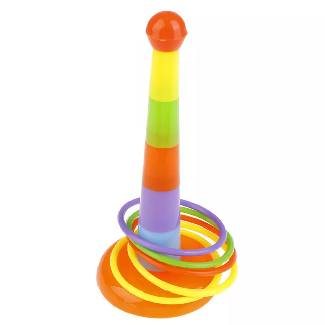 Hoop Ring Toss Plastic Ring Toss Garden Game Pool Toy Outdoor Fun for Kids HF