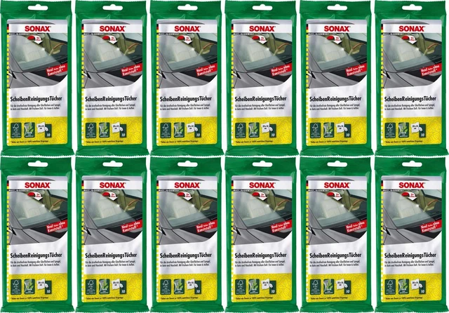 Sonax ScheibenReinigungsTücher 10 Stück VPE Set 12 Stück 04150000