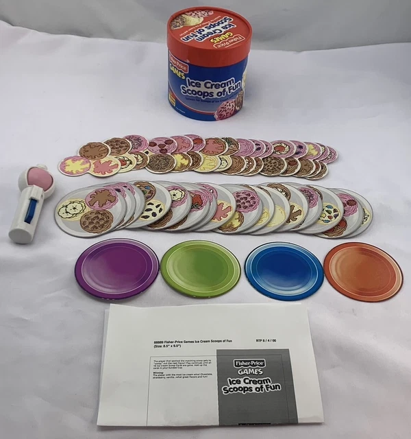 2000 ICE CREAM Scoops of Fun Game Fisher Price Complete Great Cond FREE
