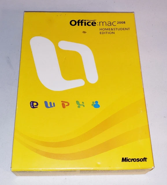MICROSOFT OFFICE MAC 2008 Home & Student Edition w/ PRODUCT KEYS
