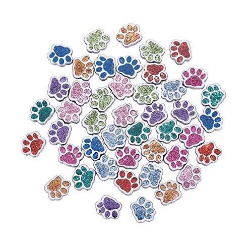 PandaHall 45 Stück Tier Katze & Hund Pfote Chunk Charms Anhänger Kristall Per...