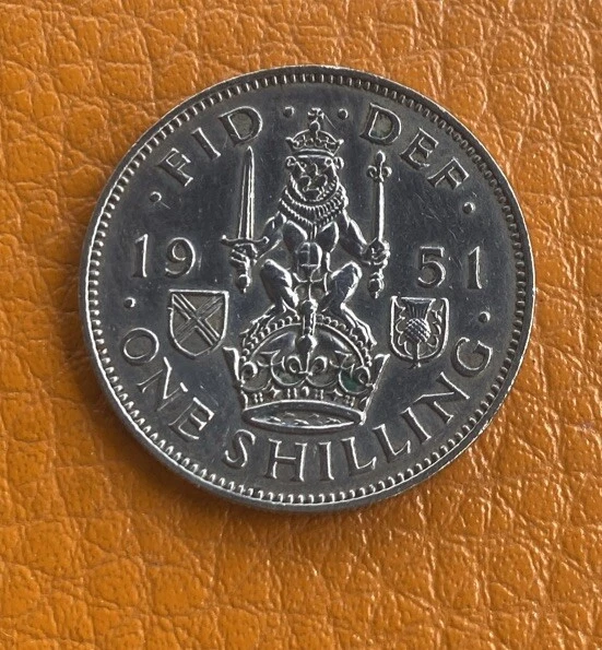 Pièce 1 Shilling Royaume-Uni 1944 – George VI – Argent FDC – Monnaie Anglaise