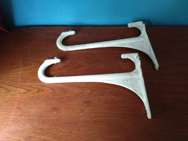 Antique Victorian Cast Iron Toilet Cistern Holders Pair