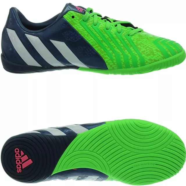 Adidas Predator Absolado Instinct IN J Blau Grün Hallenfußballschuhe NEU Gr.28