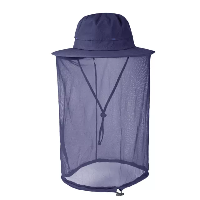 Mosquito Head Face Net Hat Cap Fishing Brim Wide Visor Sun Outdoor UV Protection