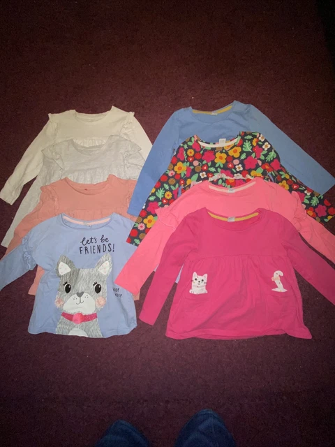Magliette top abbigliamento ragazza età 3-4 anni manica lunga