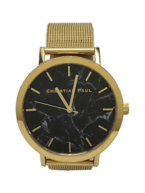 Christian Paul Quartz Gld  gold Fashion Wristwatch 9881 From Japan
