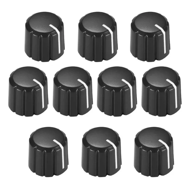 10pcs D type 6mm Potentiometer Control Knobs For Guitar Volume Tone Knobs Black