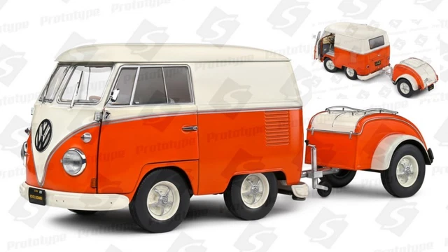 Solido 1/18 – Volkswagen T1 Pick Up Rouge Et Blanc 1950 – Miniature Collection