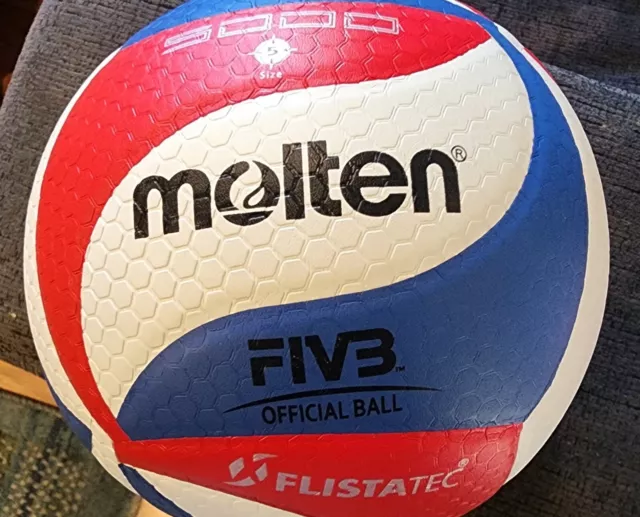 Molten FLISTATEC M5000 Volleyball FIVB Official - Red, White, Blue